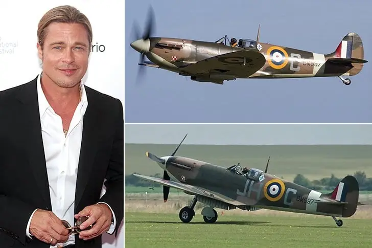 Brad Pitt — Supermarine Spitfire, estimé à 3,3 millions