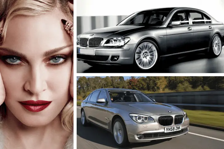 Madonna – BMW 7-Series, Estimated $83,750K