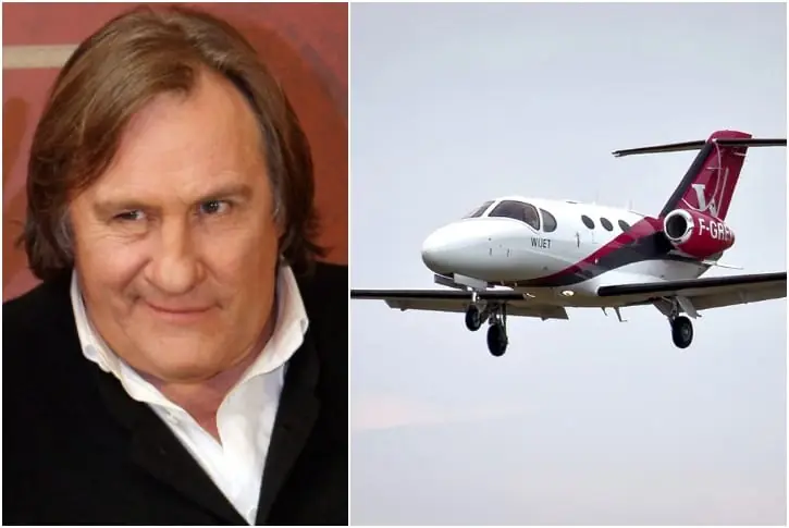 Gerard Depardieu – Son avion pour sa compagnie aérienne