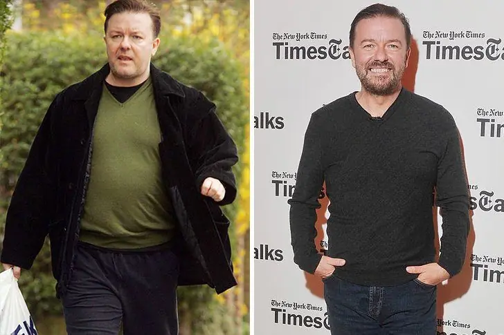 Ricky Gervais – 18 kg
