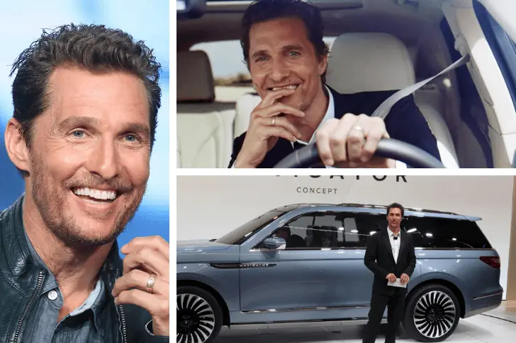 Matthew McConaughey – Lincoln MKX Luxury SUV, Estimated $70K