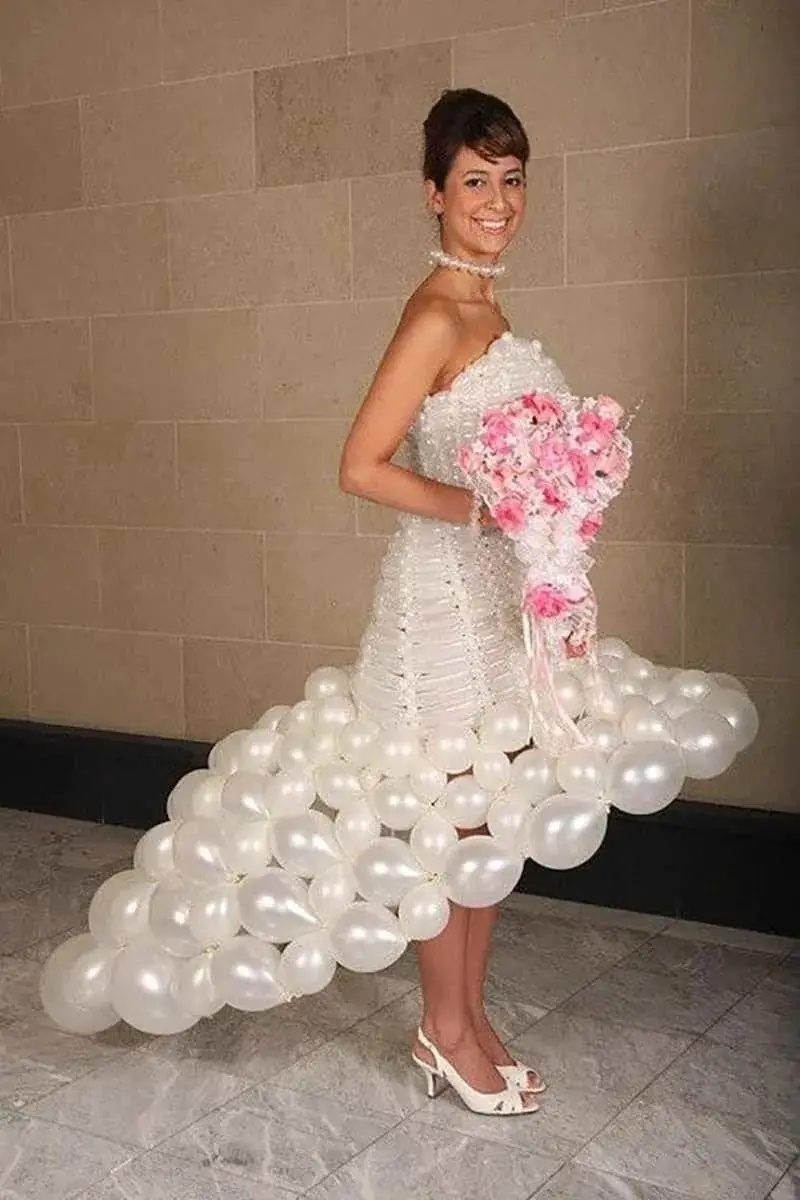 Balloons in Wedding Dress
