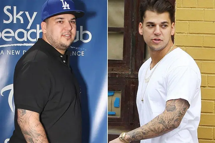 Rob Kardashian –  Dieta saludable y ejercicio / 19 kg